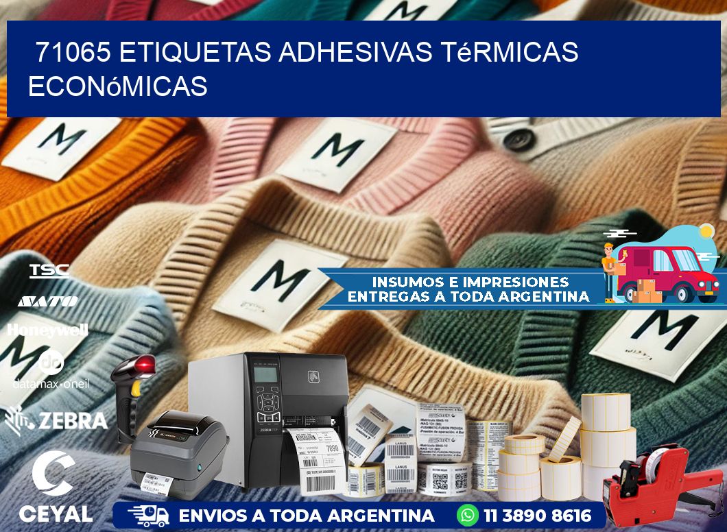 71065 etiquetas adhesivas térmicas económicas
