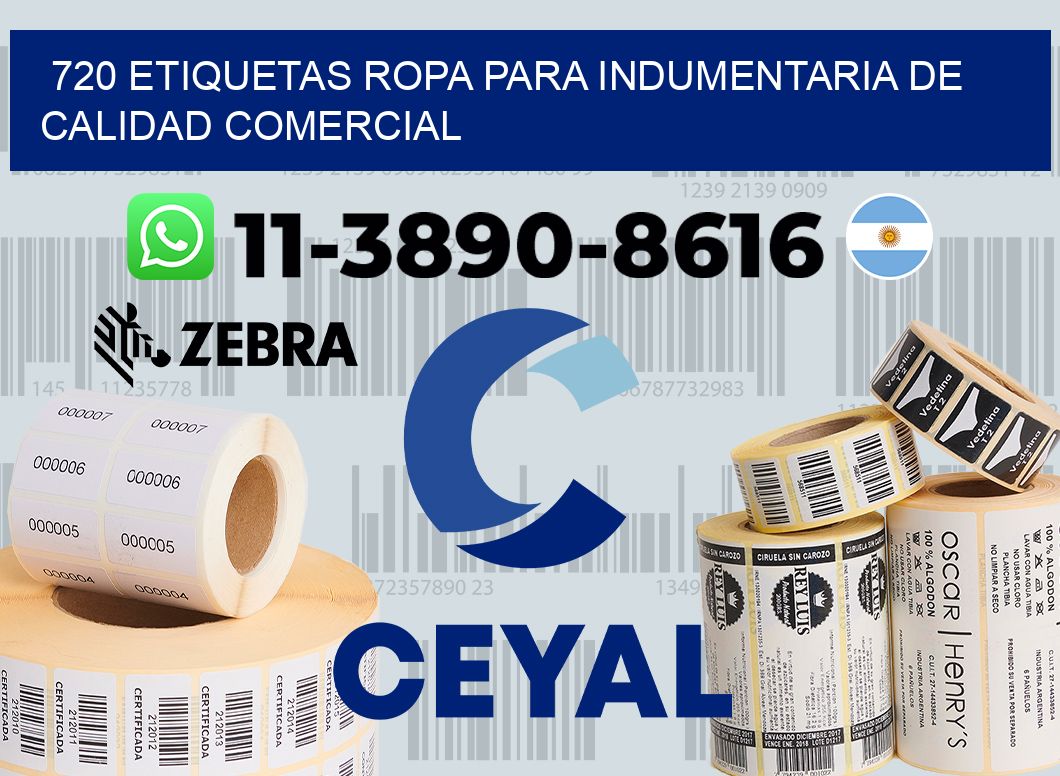 720 Etiquetas ropa para indumentaria de calidad comercial