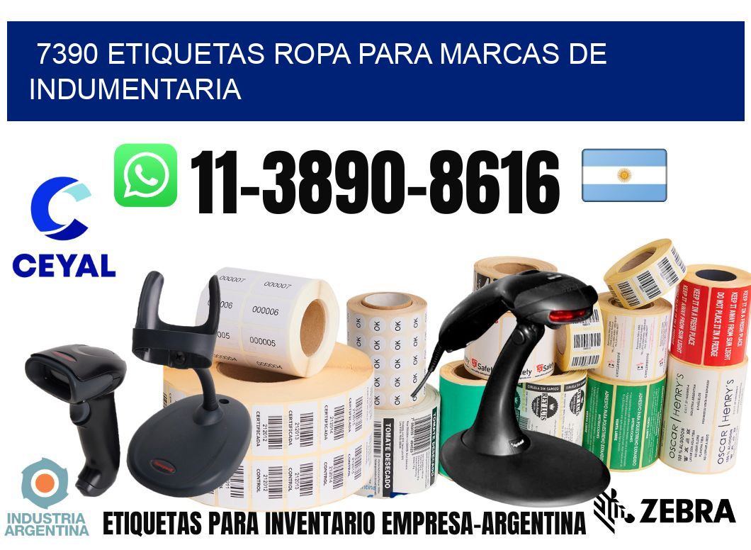 7390 Etiquetas ropa para marcas de indumentaria