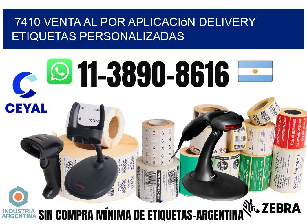 7410 Venta al Por Aplicación delivery - Etiquetas Personalizadas