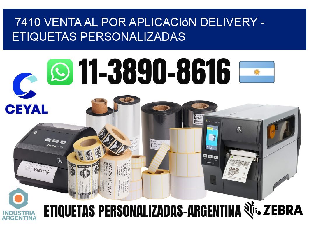 7410 Venta al Por Aplicación delivery - Etiquetas Personalizadas