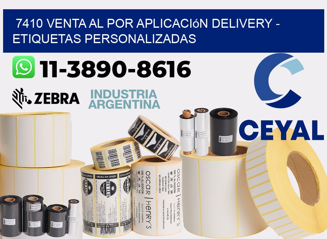 7410 Venta al Por Aplicación delivery - Etiquetas Personalizadas
