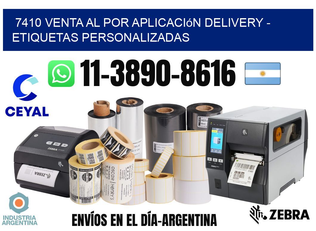 7410 Venta al Por Aplicación delivery - Etiquetas Personalizadas