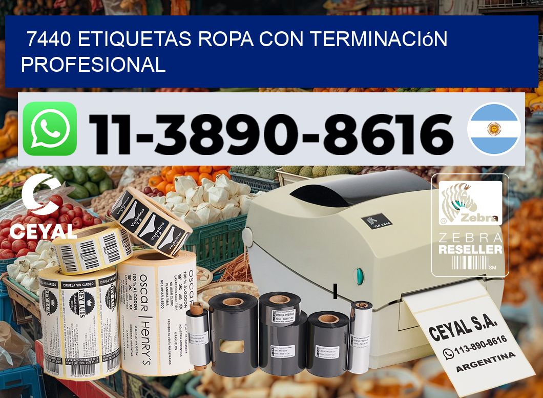 7440 Etiquetas ropa con terminación profesional