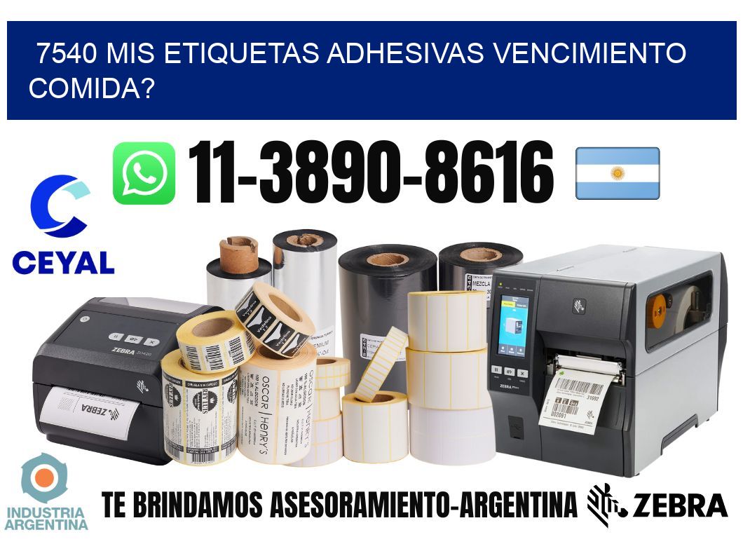 7540 mis etiquetas adhesivas vencimiento comida?