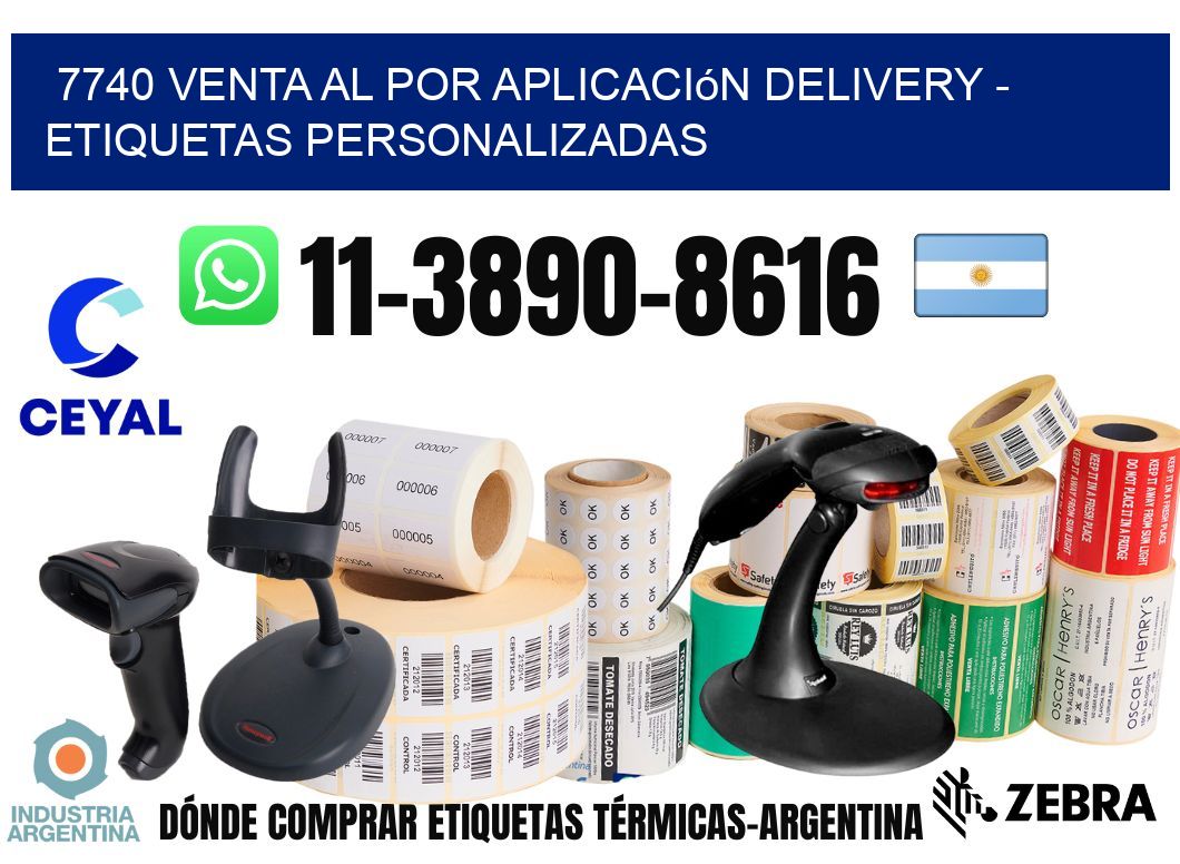 7740 Venta al Por Aplicación delivery - Etiquetas Personalizadas