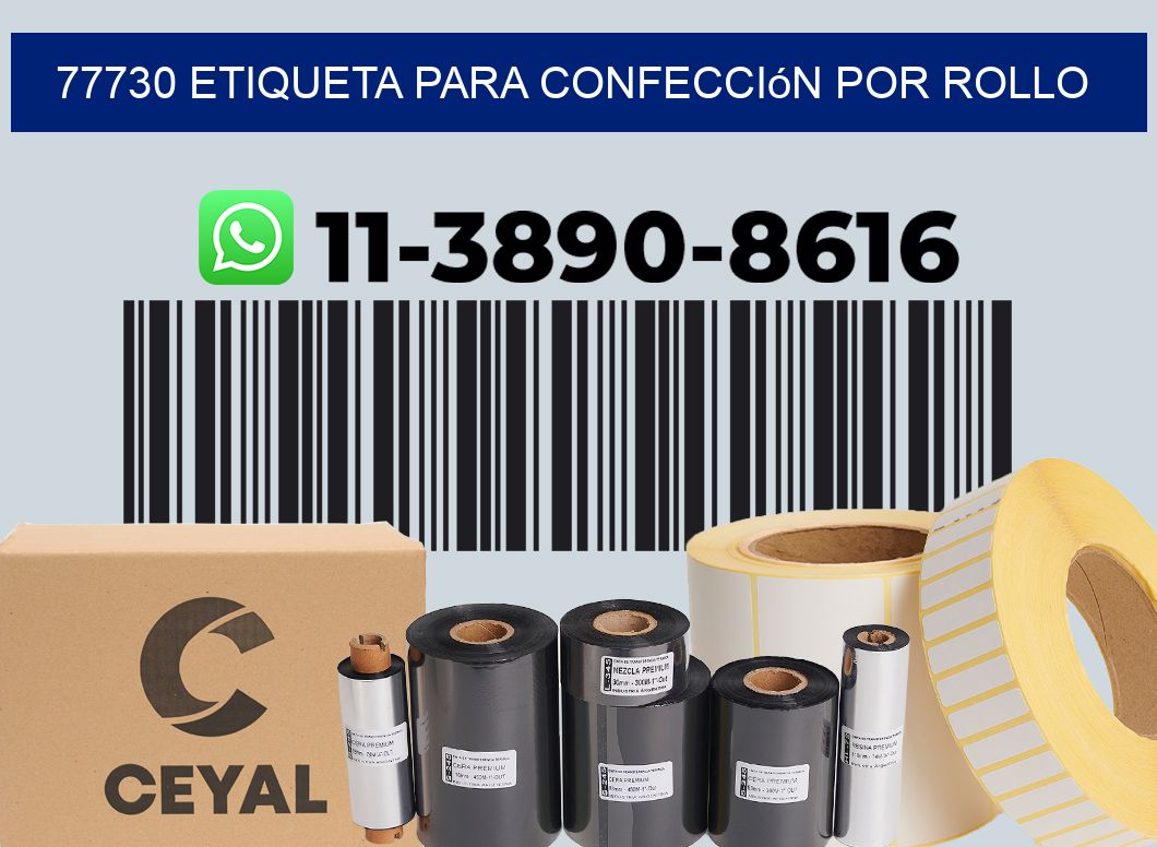 77730 etiqueta para confección por rollo