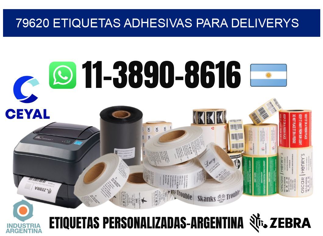 79620 etiquetas adhesivas para deliverys