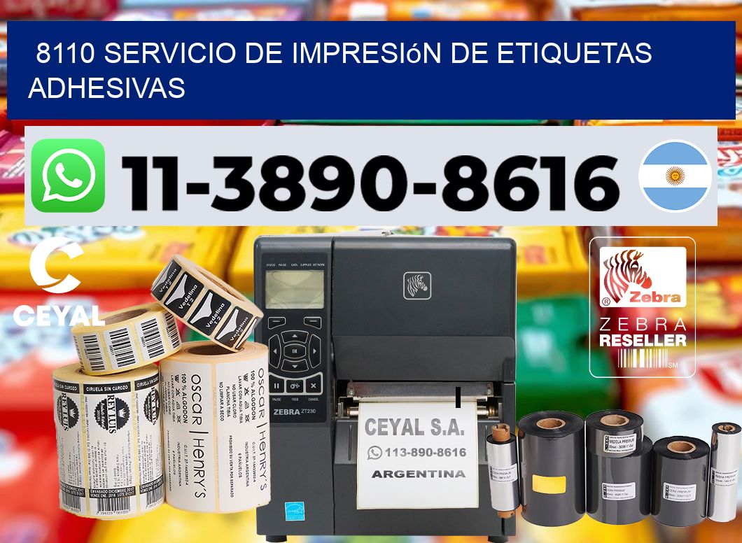 8110 Servicio de impresión de etiquetas adhesivas