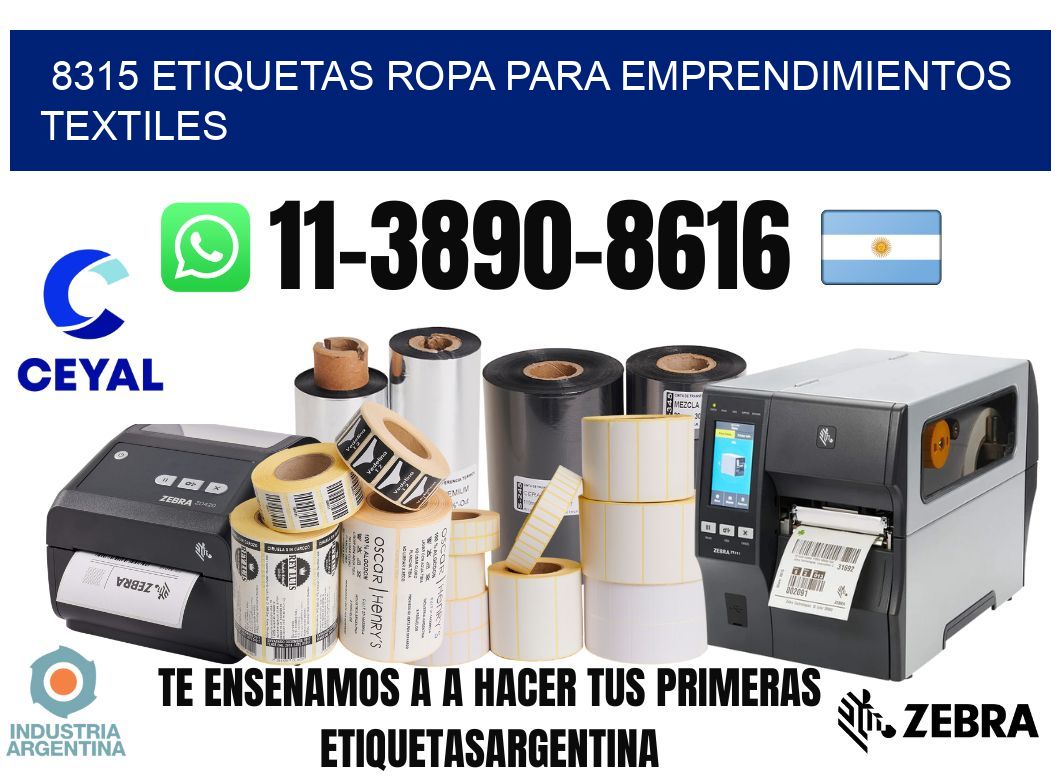 8315 Etiquetas ropa para emprendimientos textiles