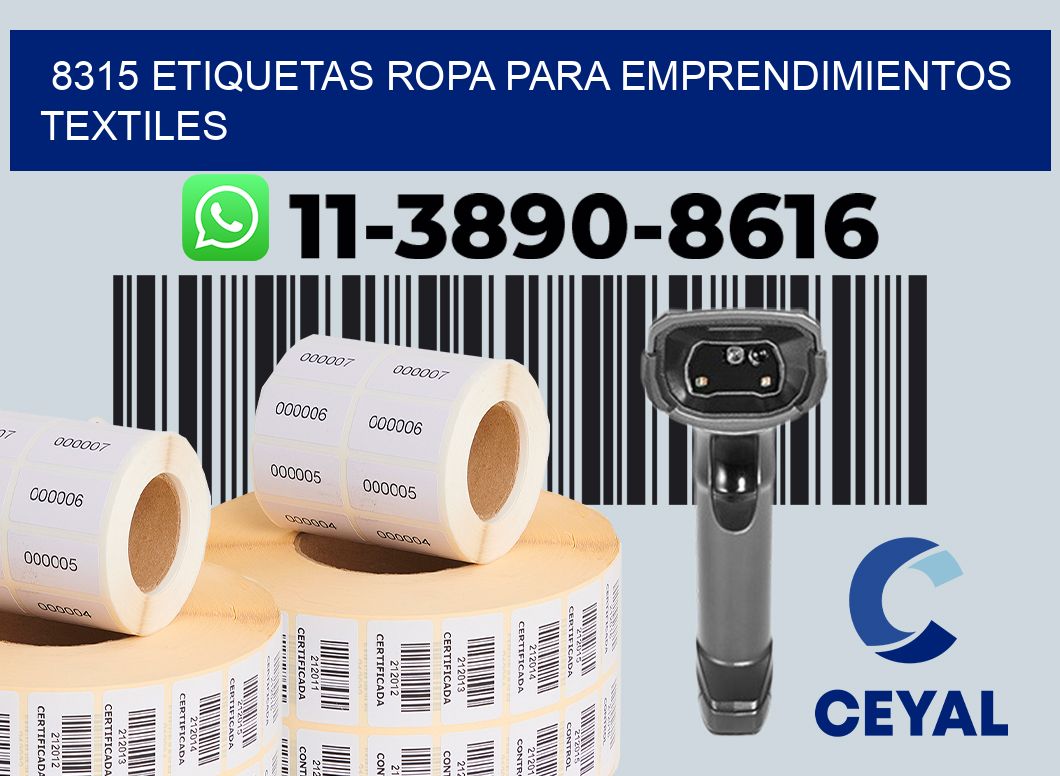 8315 Etiquetas ropa para emprendimientos textiles