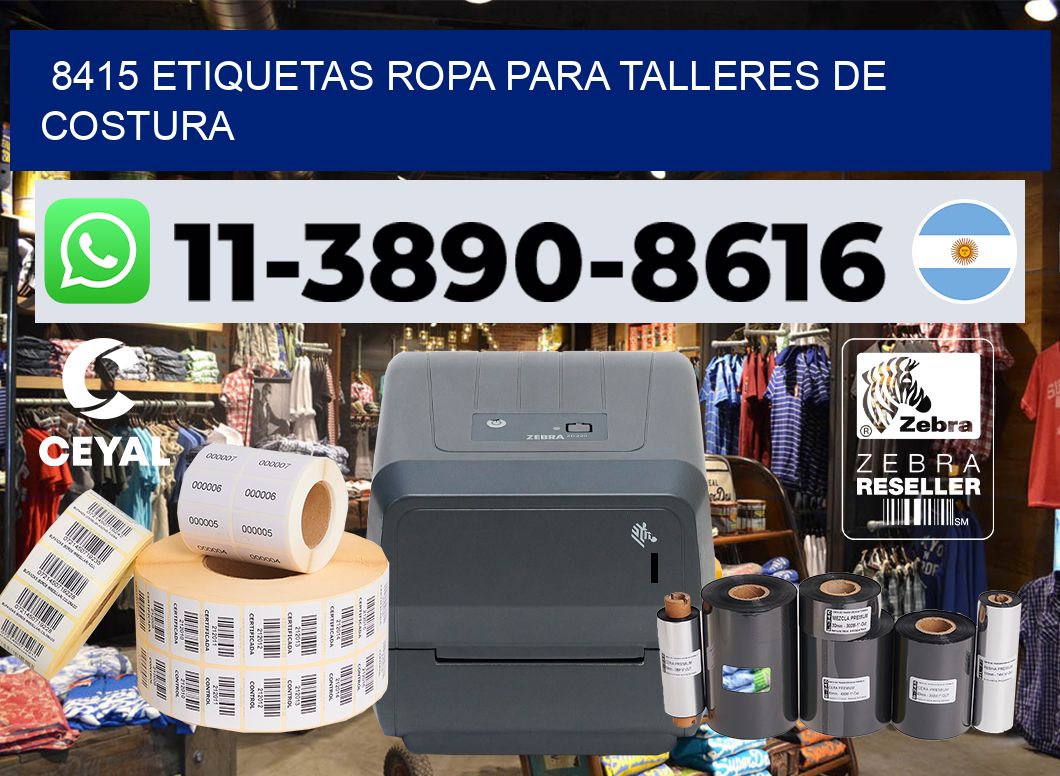 8415 Etiquetas ropa para talleres de costura