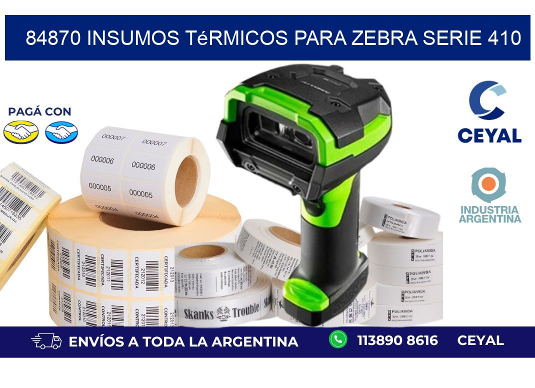 84870 insumos térmicos para zebra serie 410