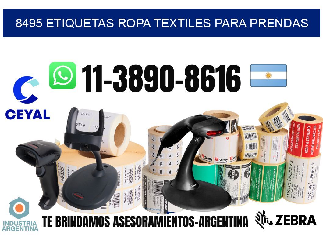 8495 Etiquetas ropa textiles para prendas