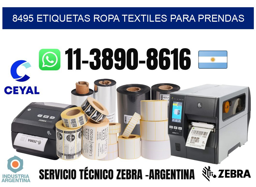 8495 Etiquetas ropa textiles para prendas