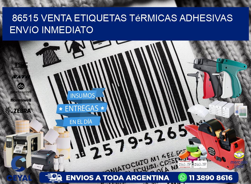 86515 venta etiquetas térmicas adhesivas envío inmediato