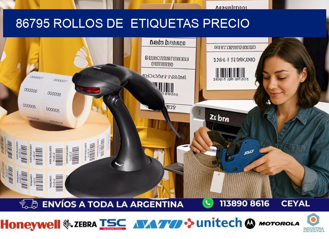 86795 rollos de  etiquetas precio