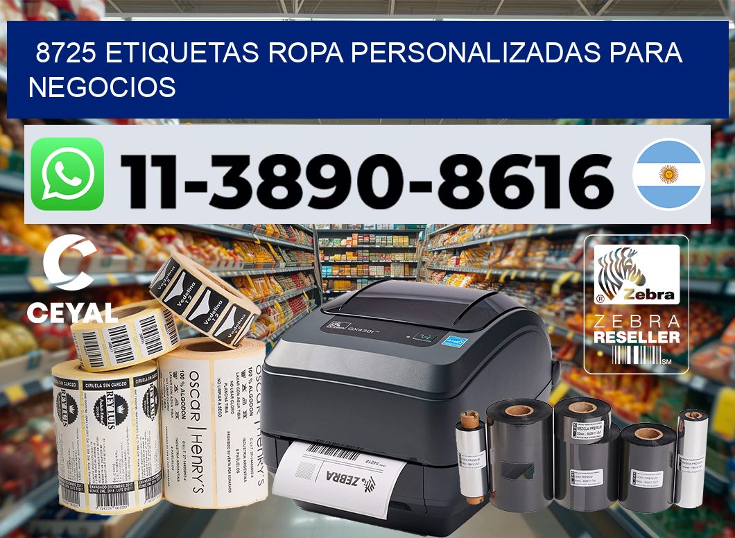 8725 Etiquetas ropa personalizadas para negocios