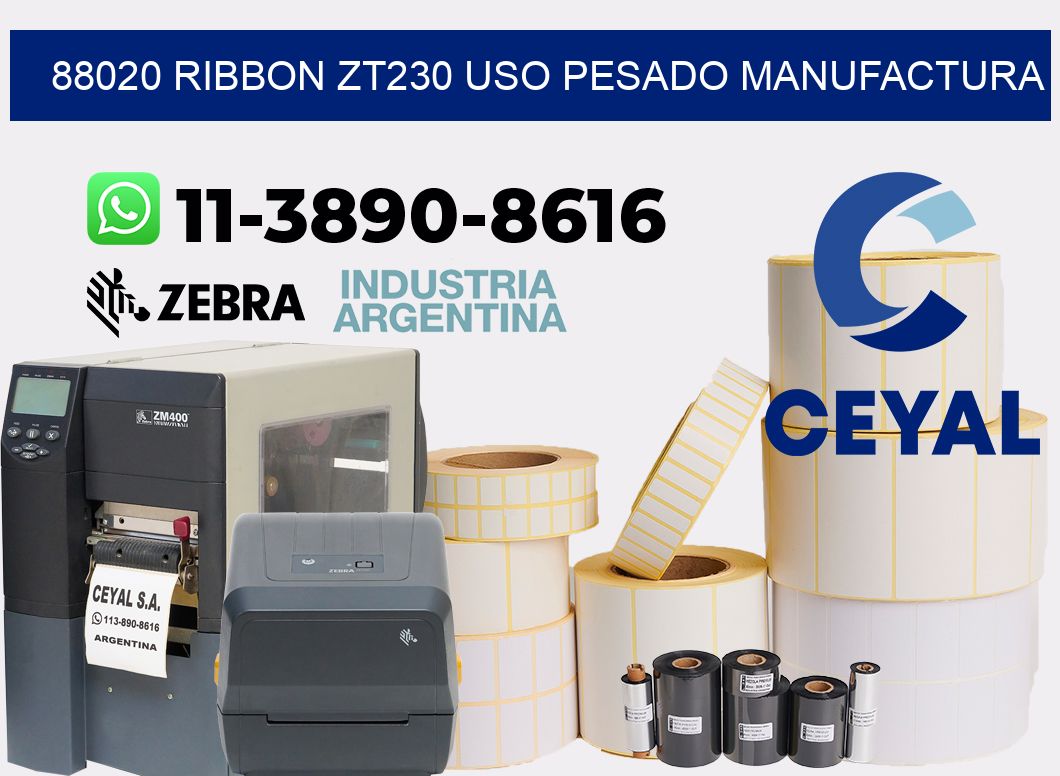 88020 ribbon zt230 uso pesado manufactura