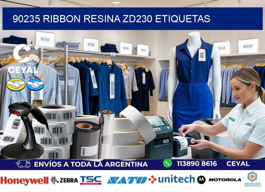 90235 ribbon resina zd230 etiquetas