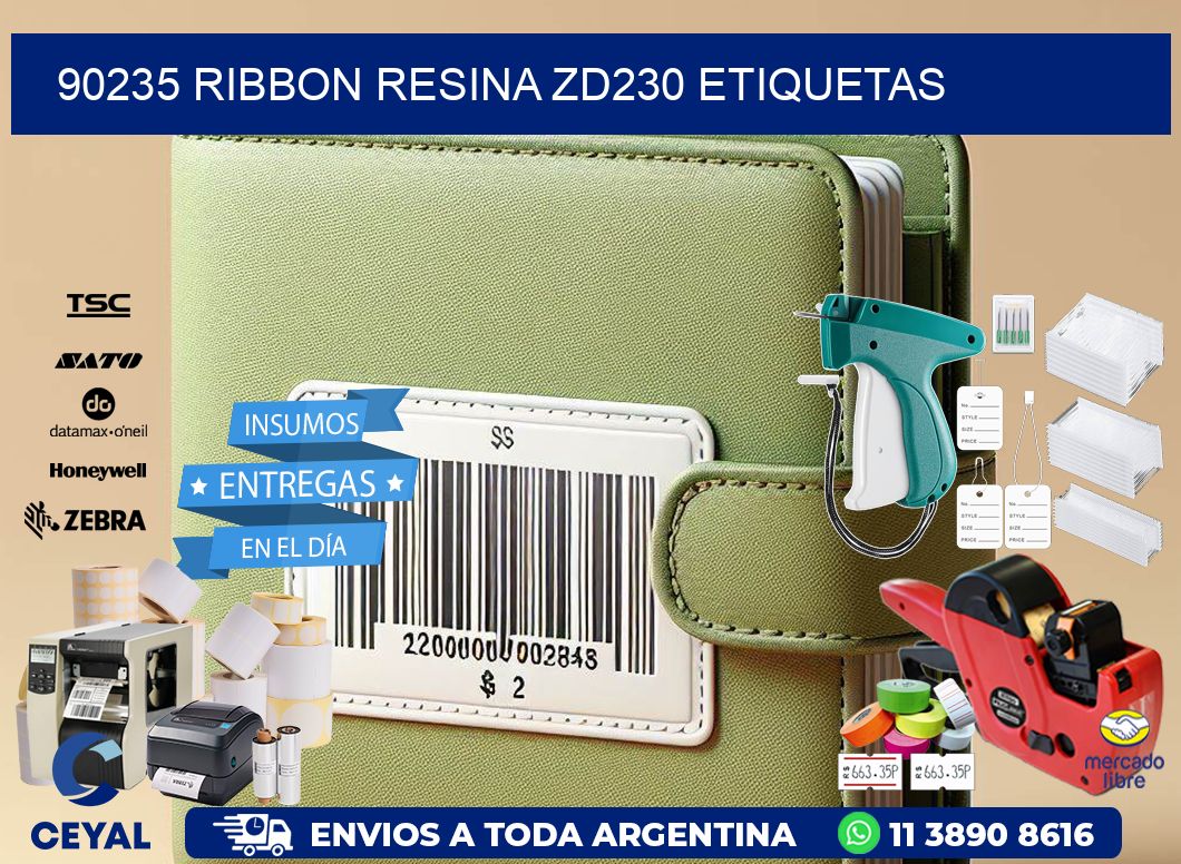 90235 ribbon resina zd230 etiquetas