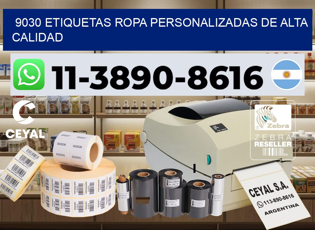 9030 Etiquetas ropa personalizadas de alta calidad