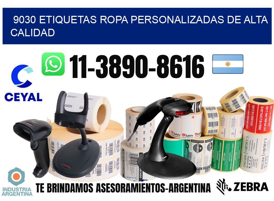 9030 Etiquetas ropa personalizadas de alta calidad