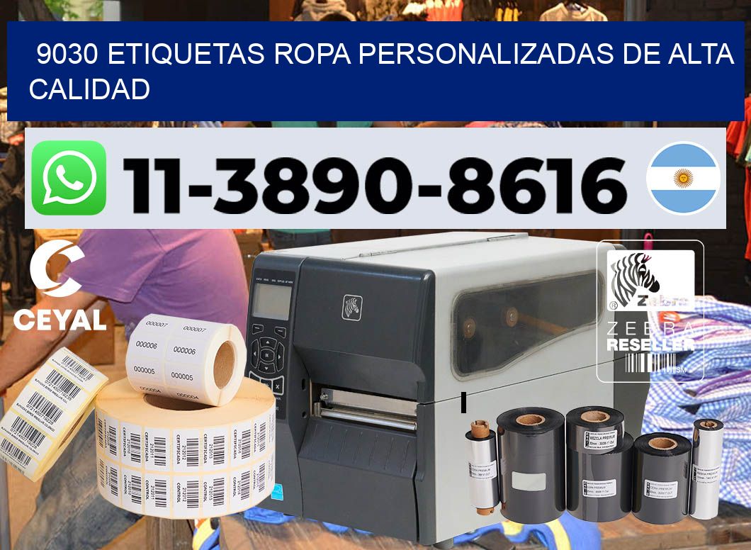 9030 Etiquetas ropa personalizadas de alta calidad