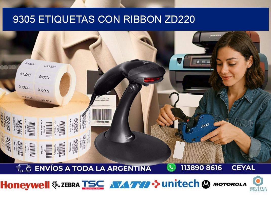 9305 etiquetas con ribbon zd220