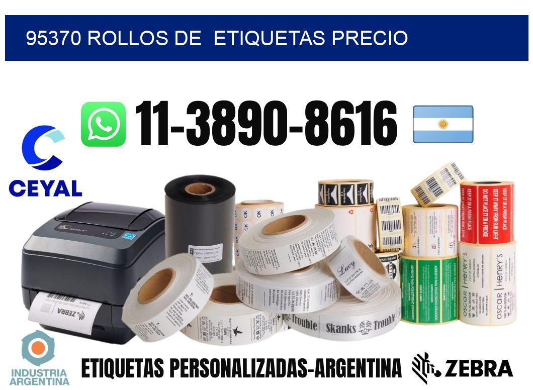 95370 rollos de  etiquetas precio