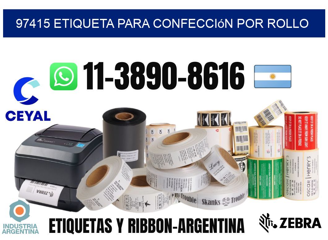 97415 etiqueta para confección por rollo