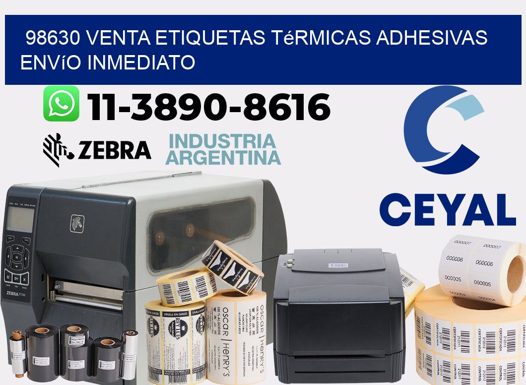98630 venta etiquetas térmicas adhesivas envío inmediato