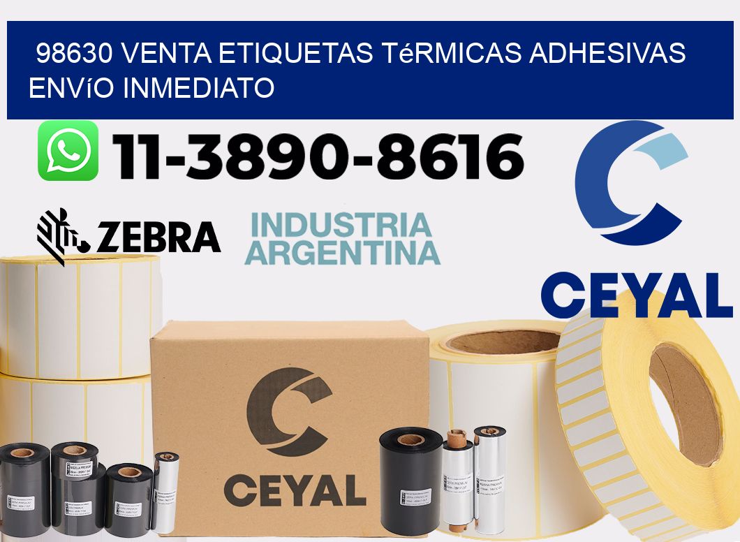 98630 venta etiquetas térmicas adhesivas envío inmediato