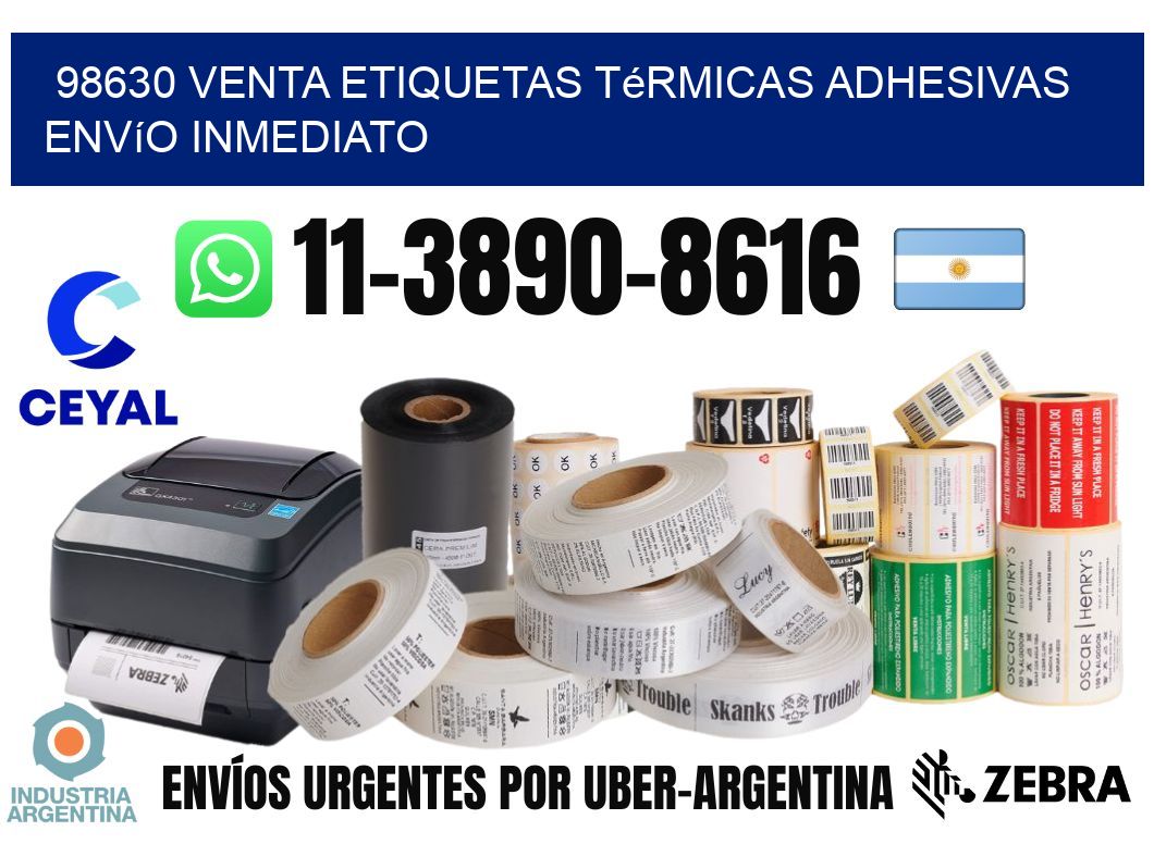 98630 venta etiquetas térmicas adhesivas envío inmediato
