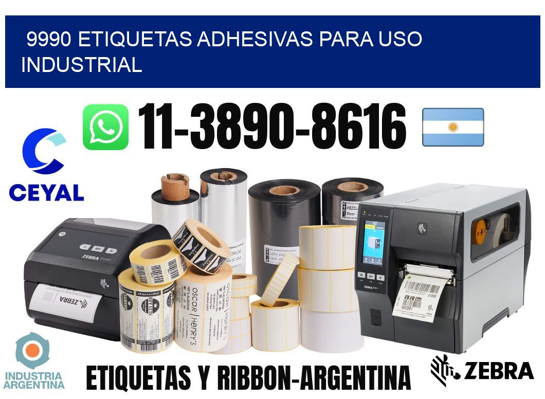 9990 Etiquetas adhesivas para uso industrial