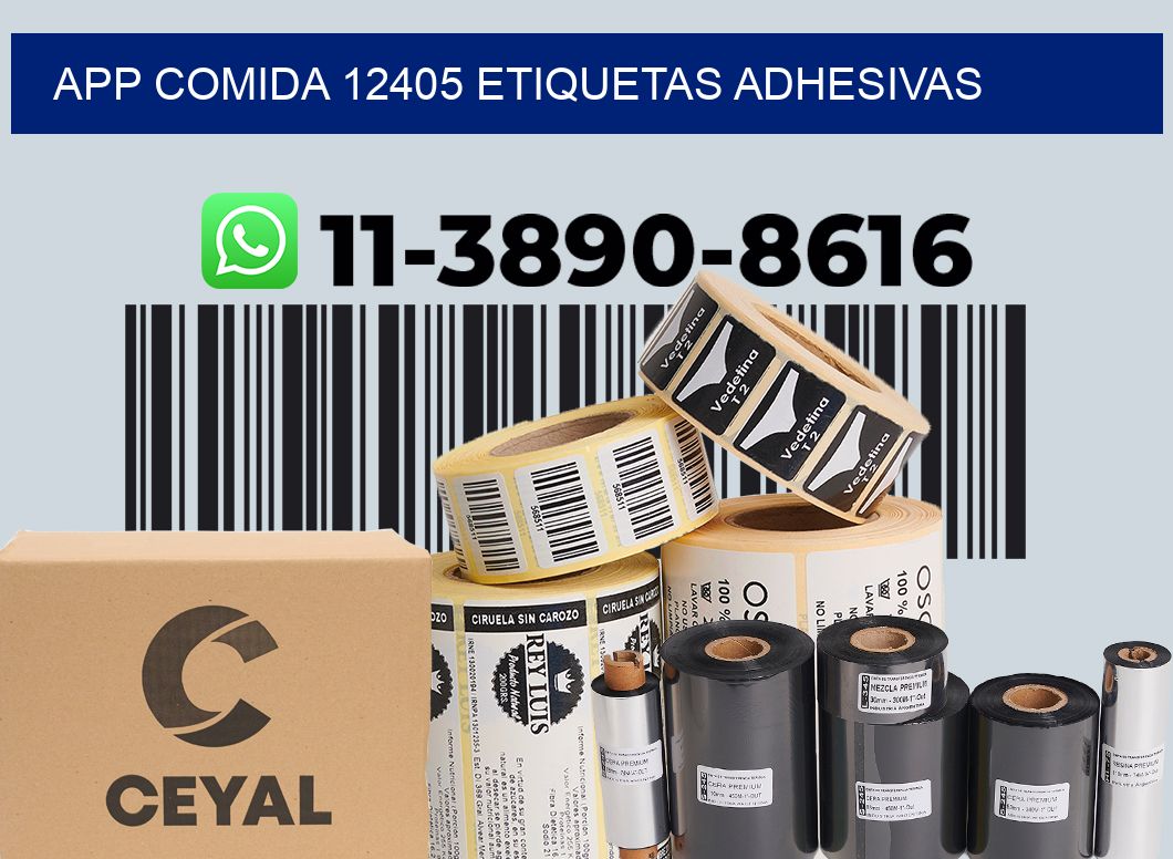 App comida 12405 etiquetas adhesivas