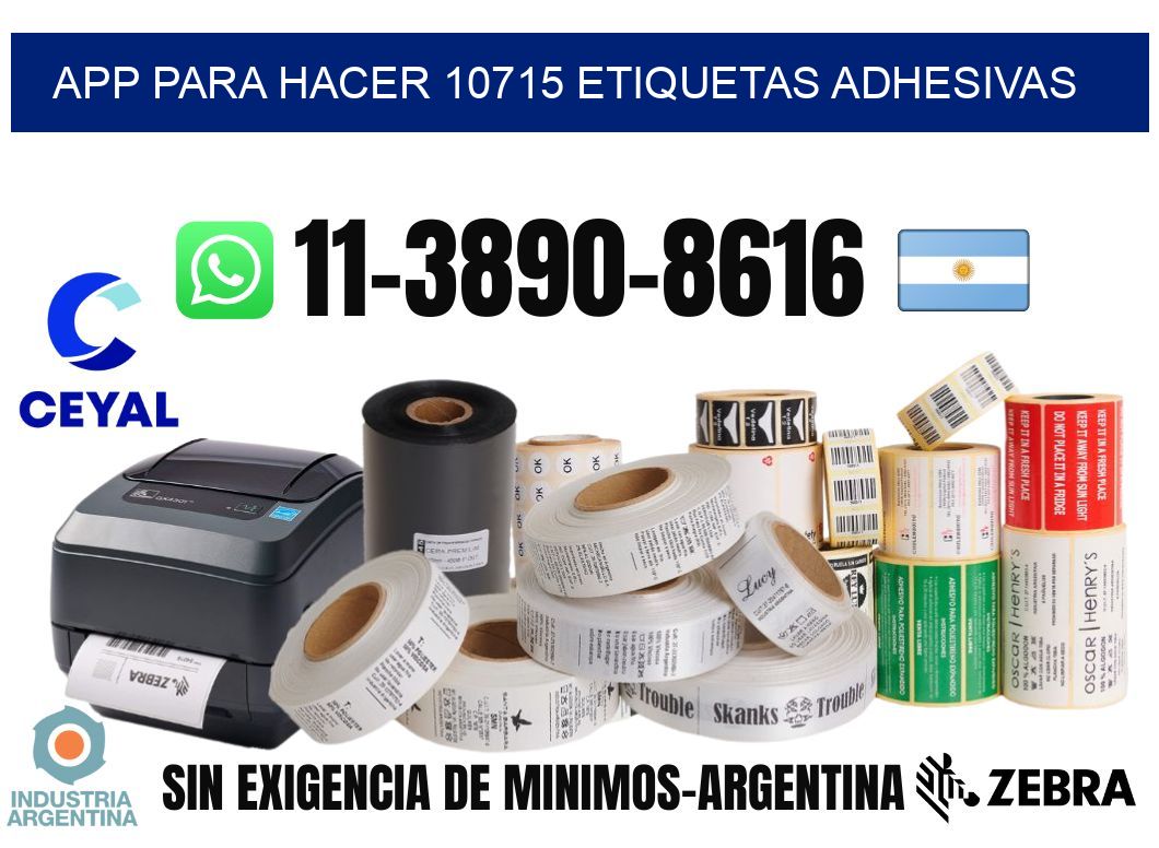App para hacer 10715 etiquetas adhesivas