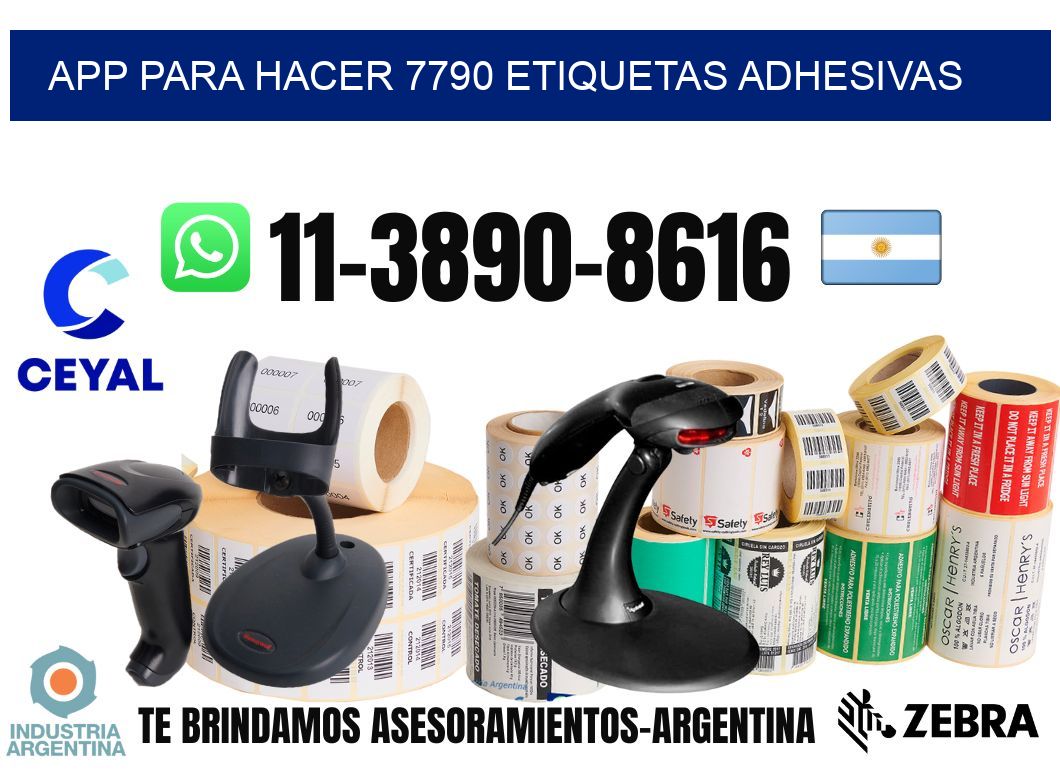 App para hacer 7790 etiquetas adhesivas