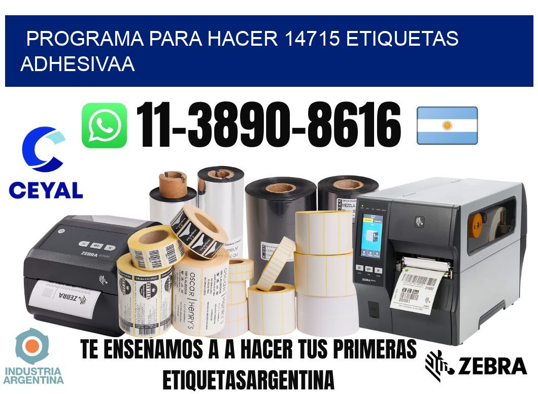 Programa para hacer 14715 etiquetas adhesivaa