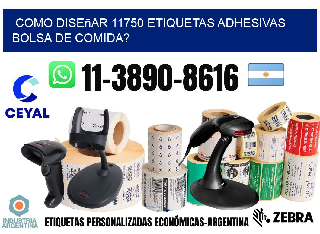 como diseñar 11750 etiquetas adhesivas bolsa de comida?
