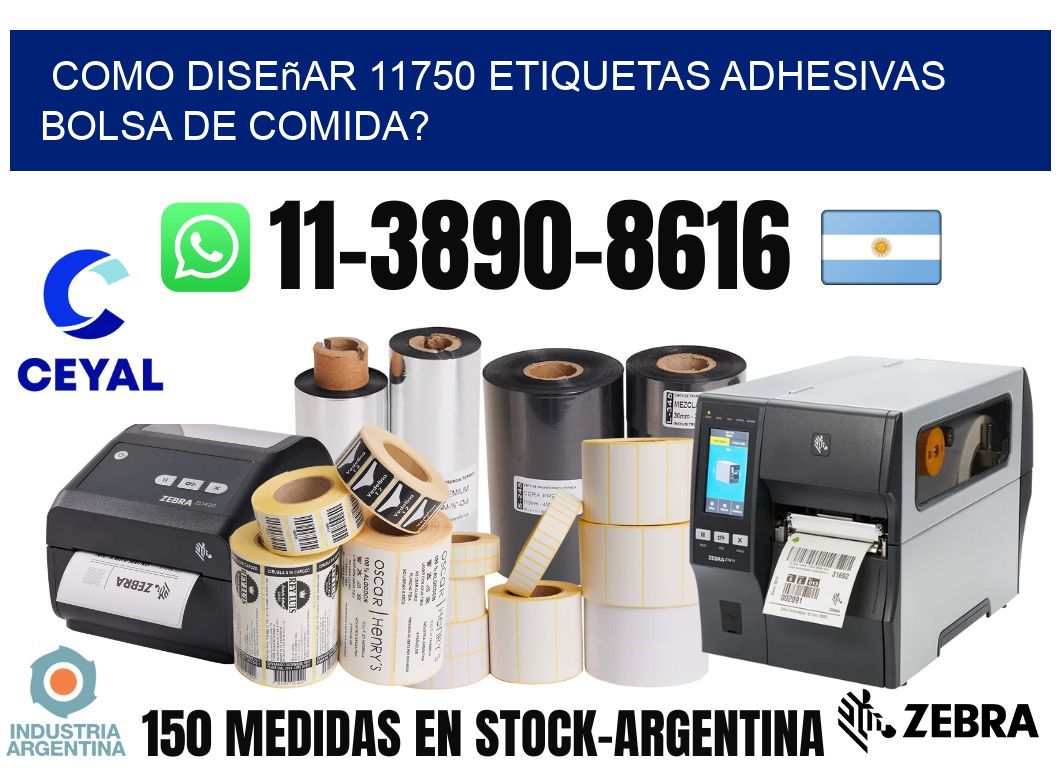 como diseñar 11750 etiquetas adhesivas bolsa de comida?