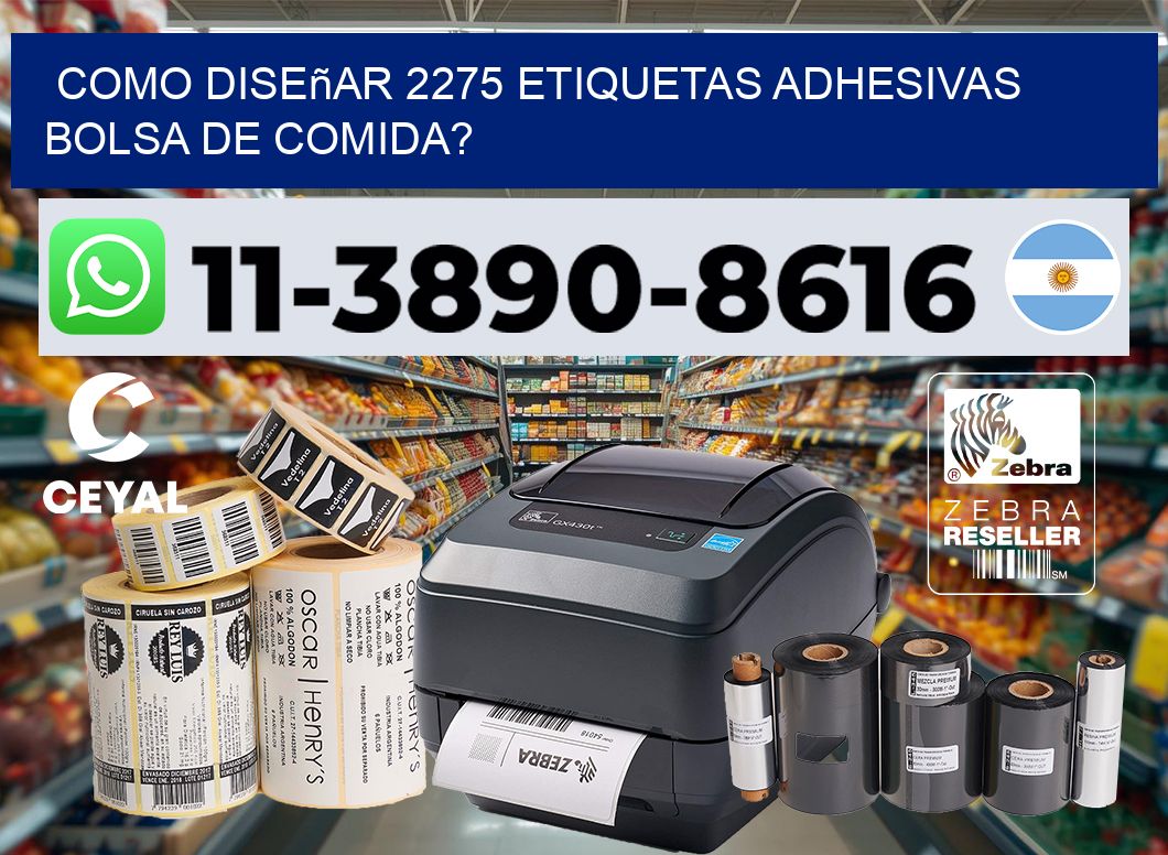 como diseñar 2275 etiquetas adhesivas bolsa de comida?