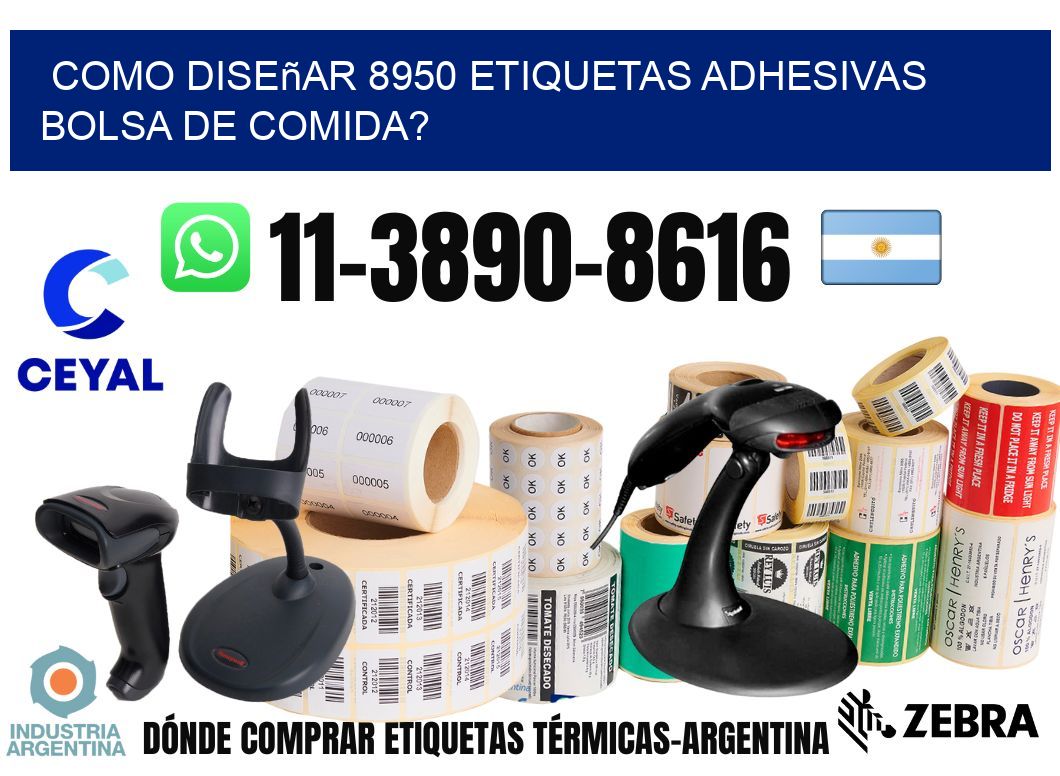 como diseñar 8950 etiquetas adhesivas bolsa de comida?