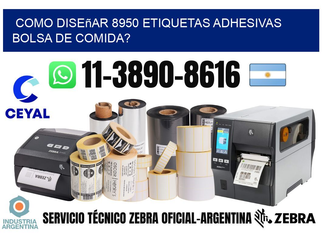 como diseñar 8950 etiquetas adhesivas bolsa de comida?