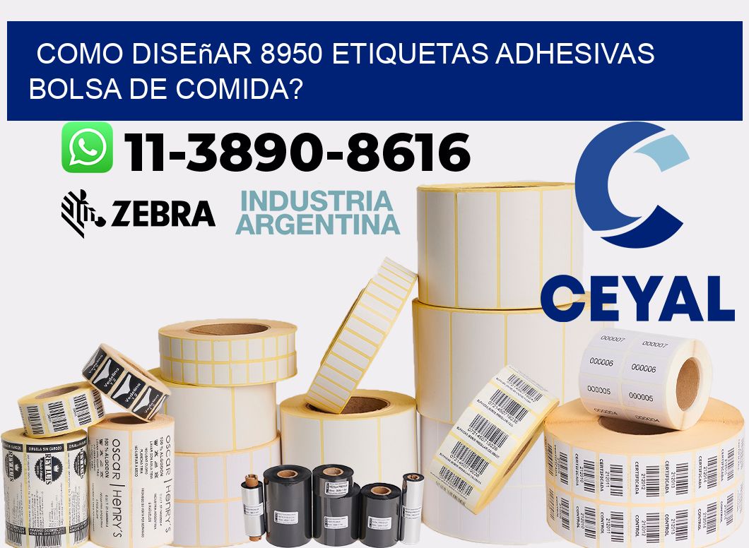 como diseñar 8950 etiquetas adhesivas bolsa de comida?