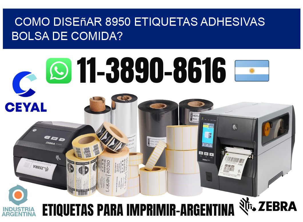 como diseñar 8950 etiquetas adhesivas bolsa de comida?