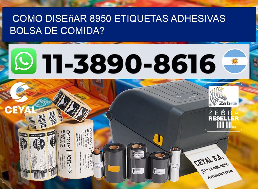 como diseñar 8950 etiquetas adhesivas bolsa de comida?