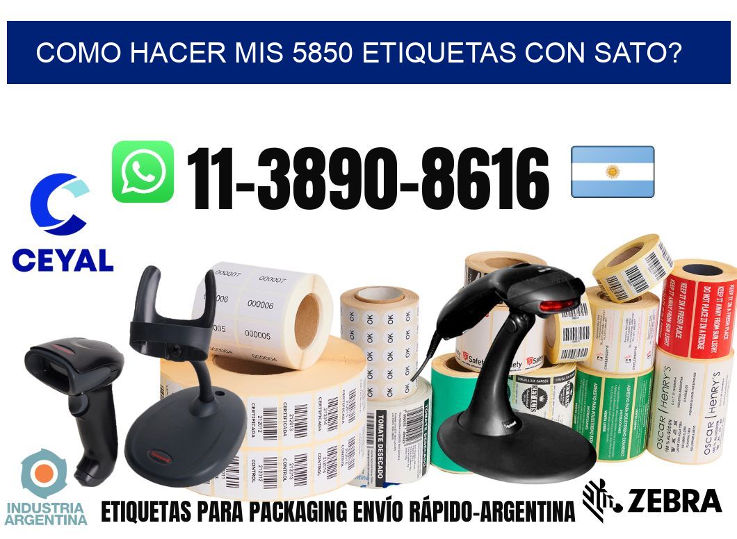 como hacer mis 5850 etiquetas con sato?