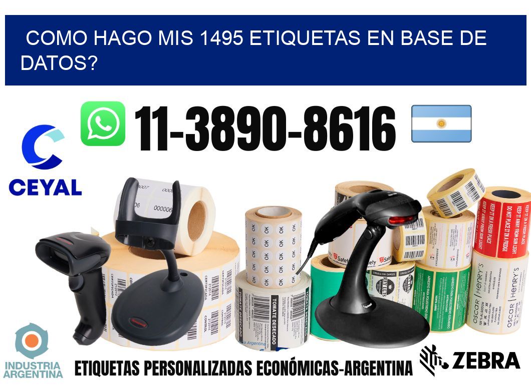 como hago mis 1495 etiquetas en base de datos?