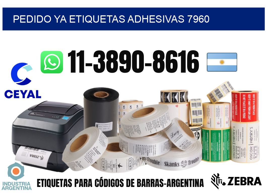 pedido ya etiquetas adhesivas 7960